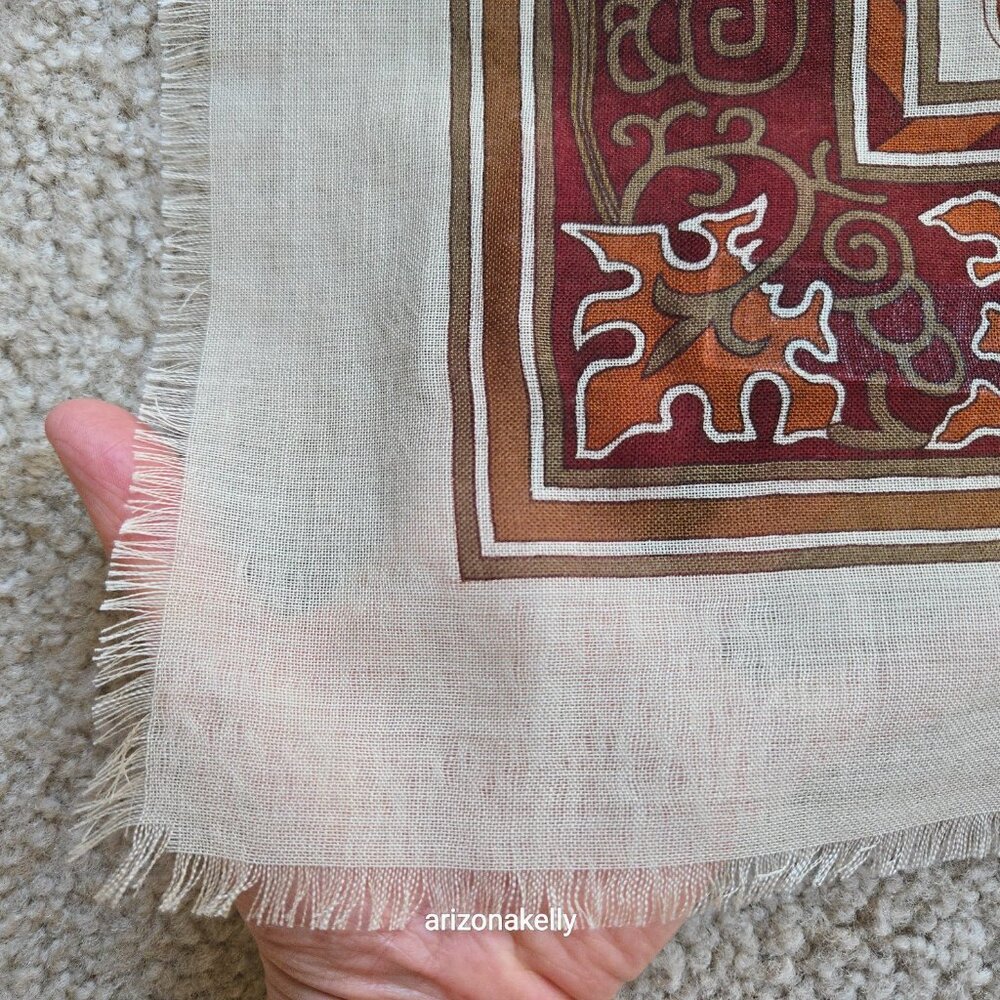 NWOT Metropolitan Museum of Art Wool & Silk Square Scarf Autumn Fall Colors NYC - Picture 12 of 16